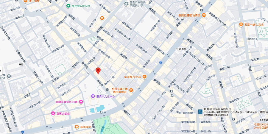 伯樂眼鏡位置地圖，台南市東區崇明路331號，台南文化中心對面，台南配眼鏡推薦